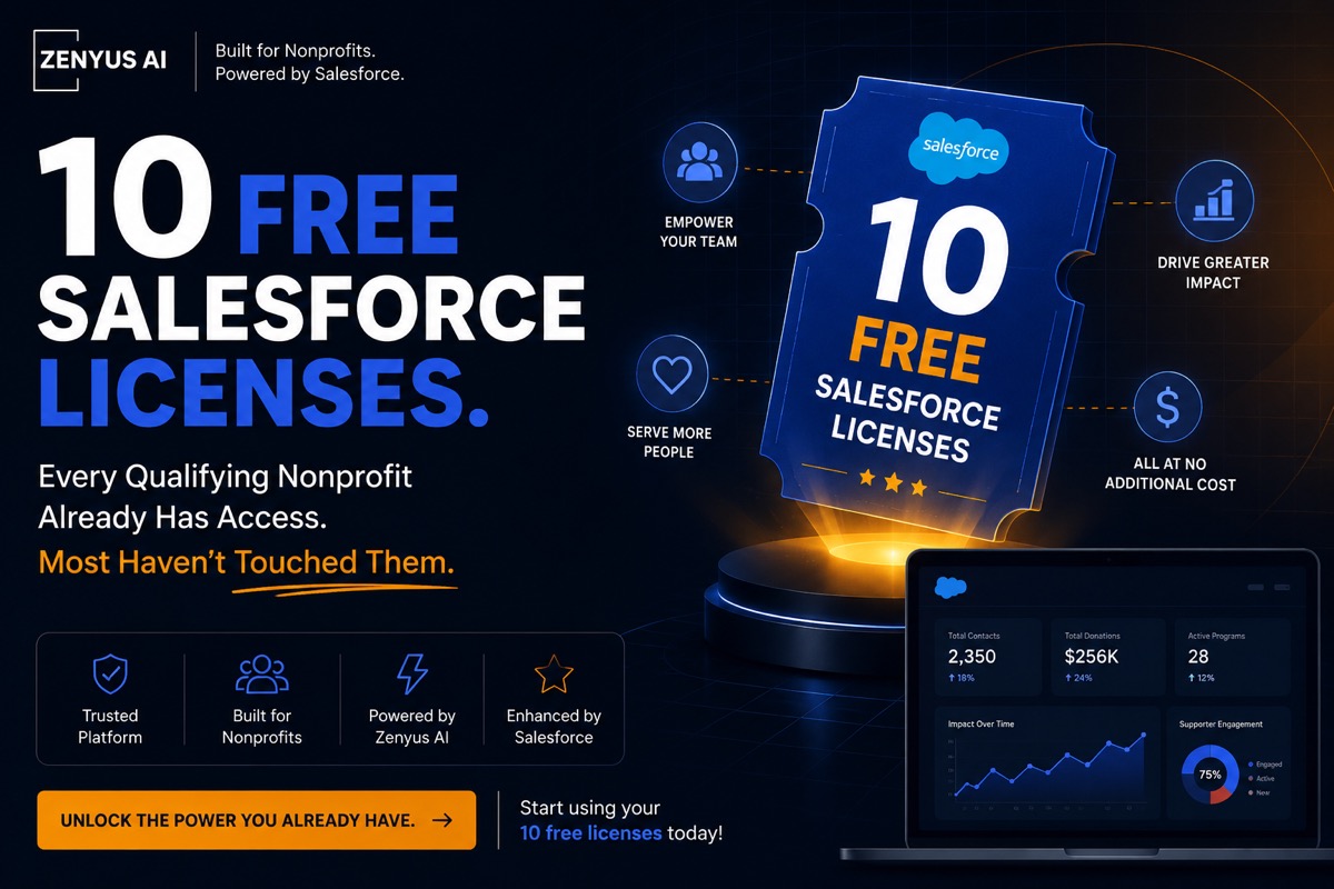 10 Free Salesforce Licenses - Potential of Salesforce “Power of Us” Program.