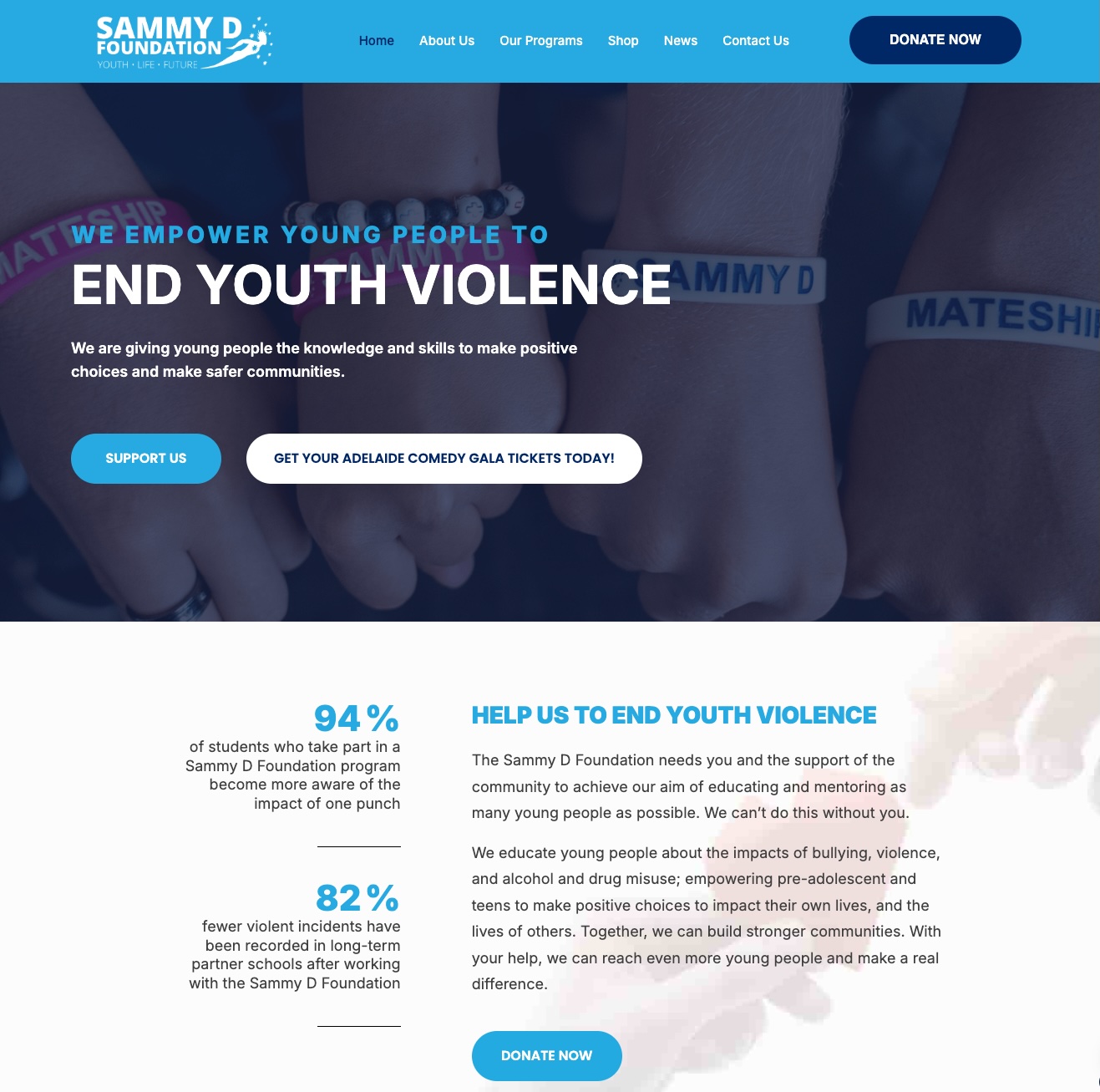 SammyD Foundation Website Relaunch